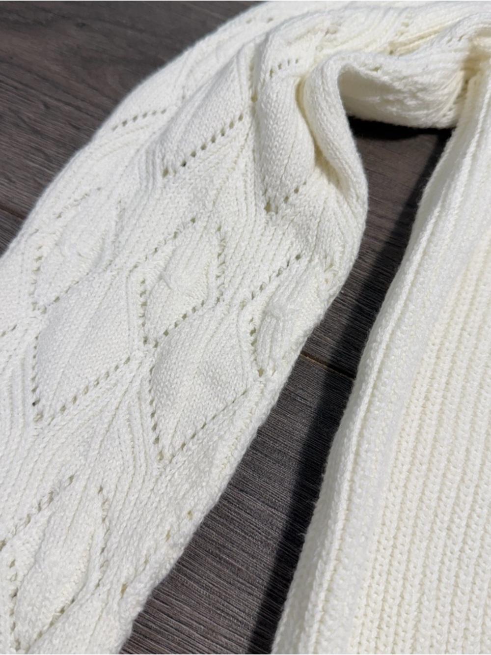 Grace Karin White Cable-Knit V-Neck Sweater- NEW - Picture 4 of 6